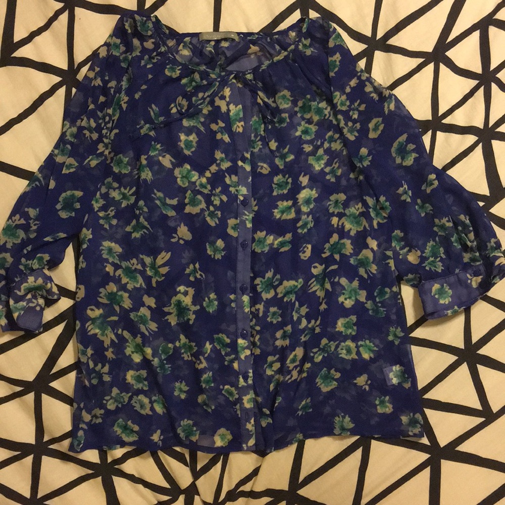 Watercolor floral Olivia Moon Top